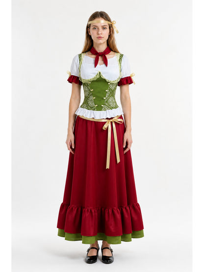 Retro-Style Corset and Lace Costume main product view