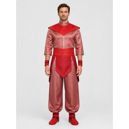 Avatar Cosplay Costume Set with Cape and Apron on-model view