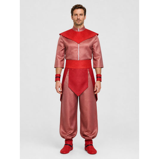 Avatar Cosplay Costume Set with Cape and Apron on-model view