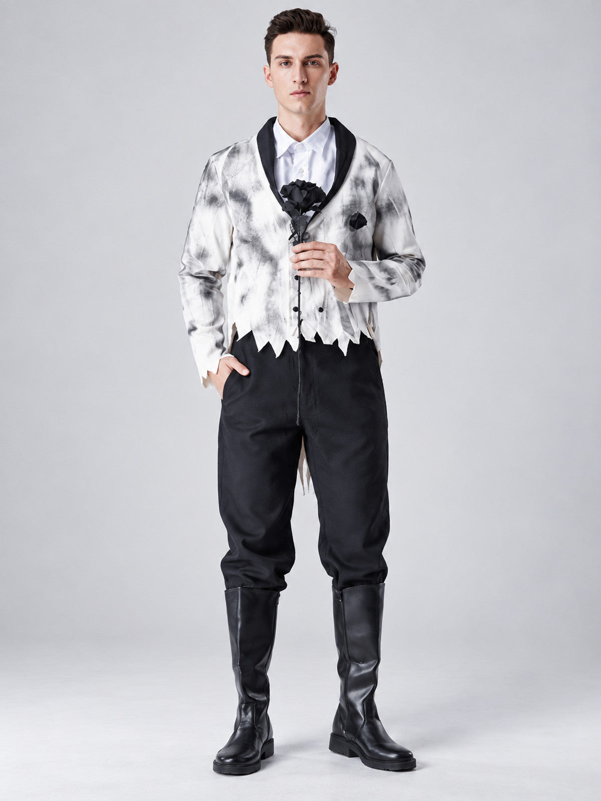 Vampire Costume: Jacket, Shirt, Pants, Brooch