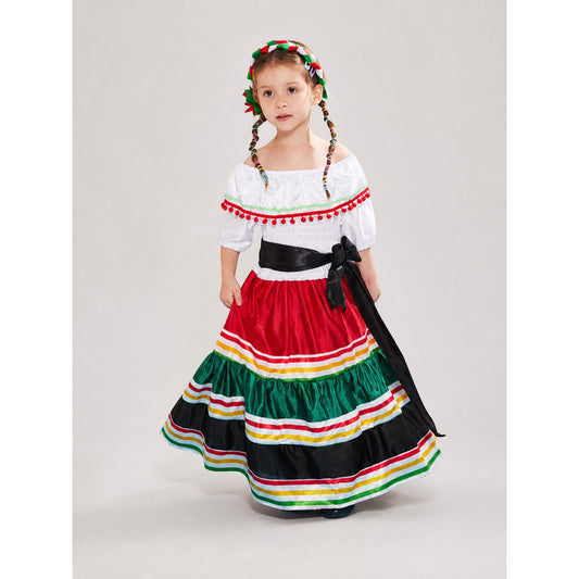Mexican-Style Folk Dress for Celebrations
