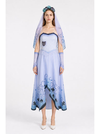 Zombie Cosplay Dress with Veil and Stars for Halloween main product view