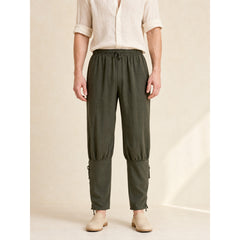 Relaxed-Fit Cargo Pants with Drawstring Cuffs