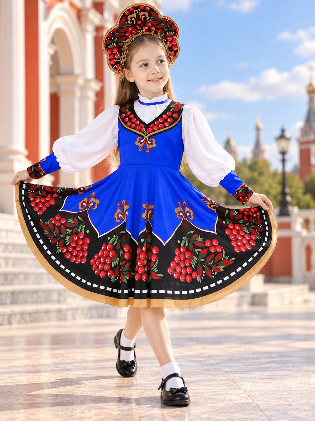 Russian-Style Stage Costume with Sarafan main product view