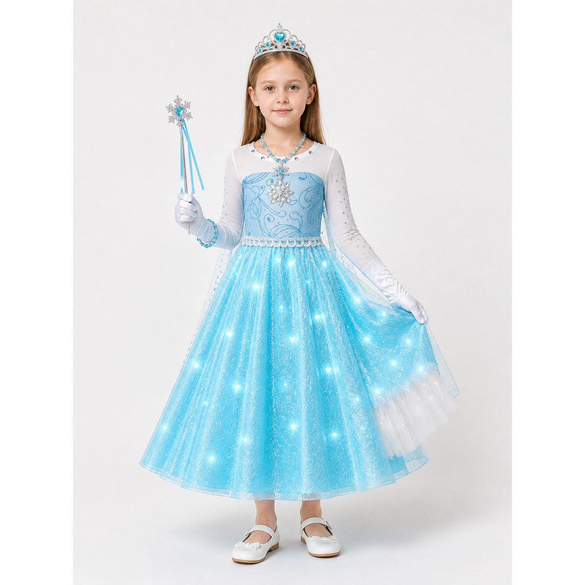 Snow Queen Costume with Lights main product view