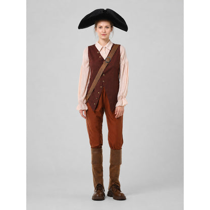 Pirate Costume with Vest and Hat, Sizes S-XXL