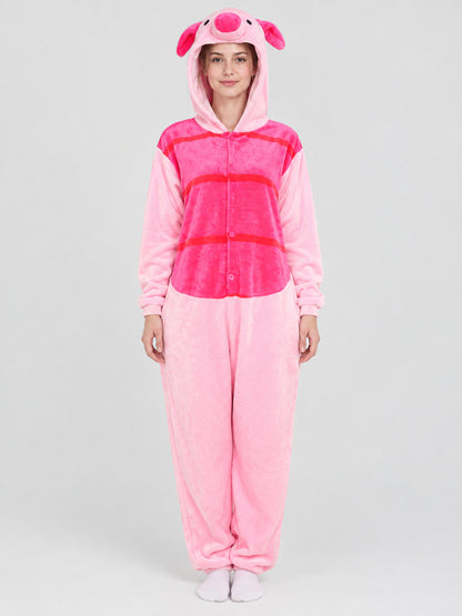 Pink Pig Kigurumi Pajama with Hood