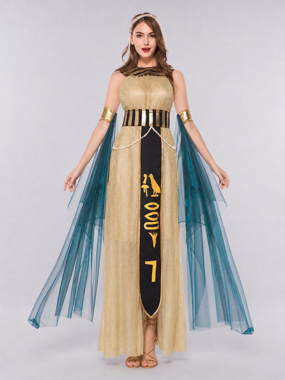 Cleopatra Cosplay Costume: Dress and Cape