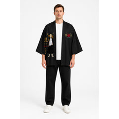 Tokyo Revengers Draken Black Haori with Print and Short Sleeves