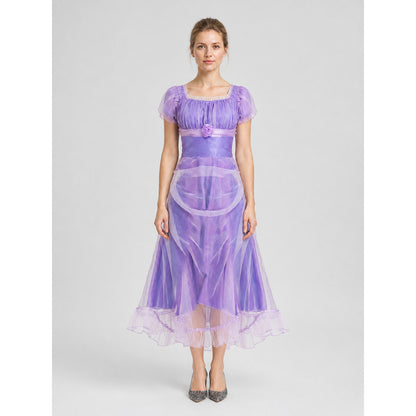 Nutcracker Princess Dress, Purple, Tiered Skirt, M-XL on-model view