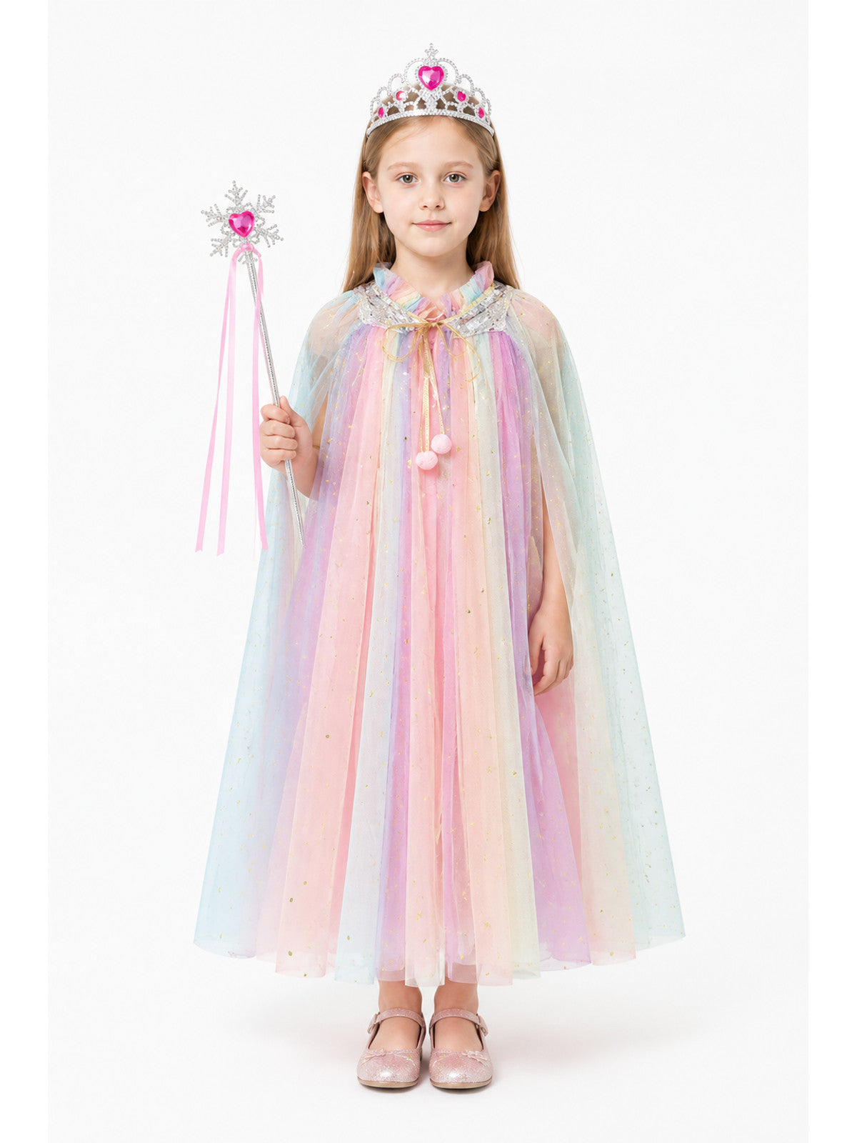 Children's Cape with Crown and Magic Wand main product view