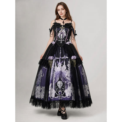 Gothic Lolita Dress for Halloween on-model view