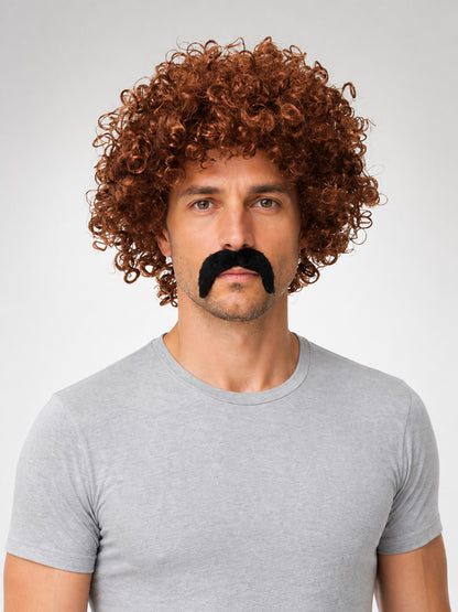 Brown Short Curly Carnival Wig main product view