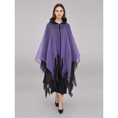 Purple Carnival Cloak with Black Hood