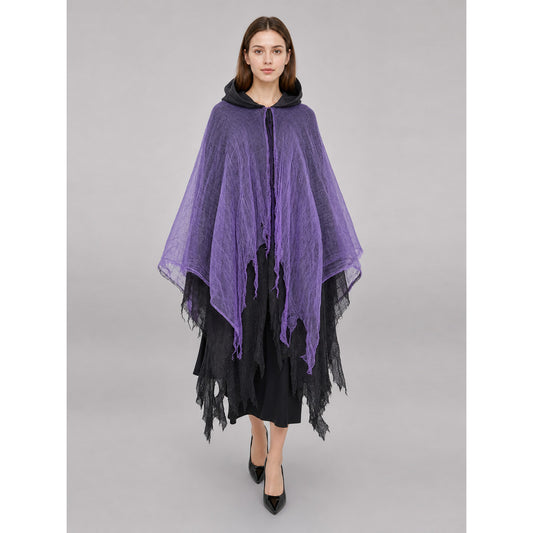 Purple Carnival Cloak with Black Hood