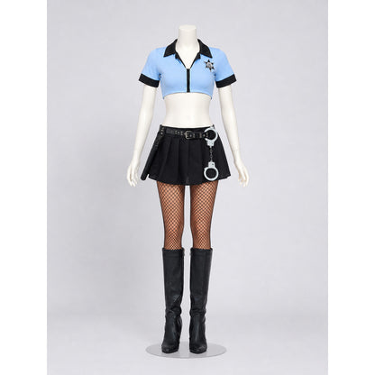 Police Costume with Skirt and Short Top