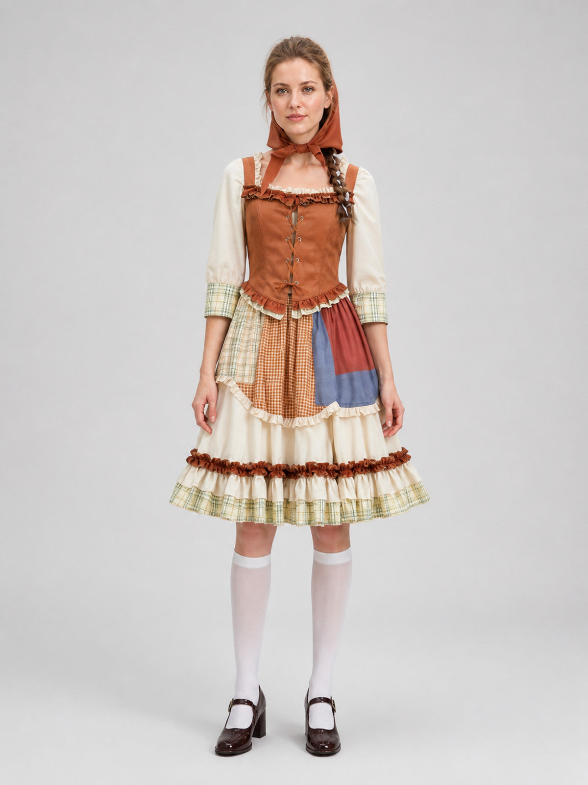 Red Riding Hood Carnival Dress for Cosplay on-model view