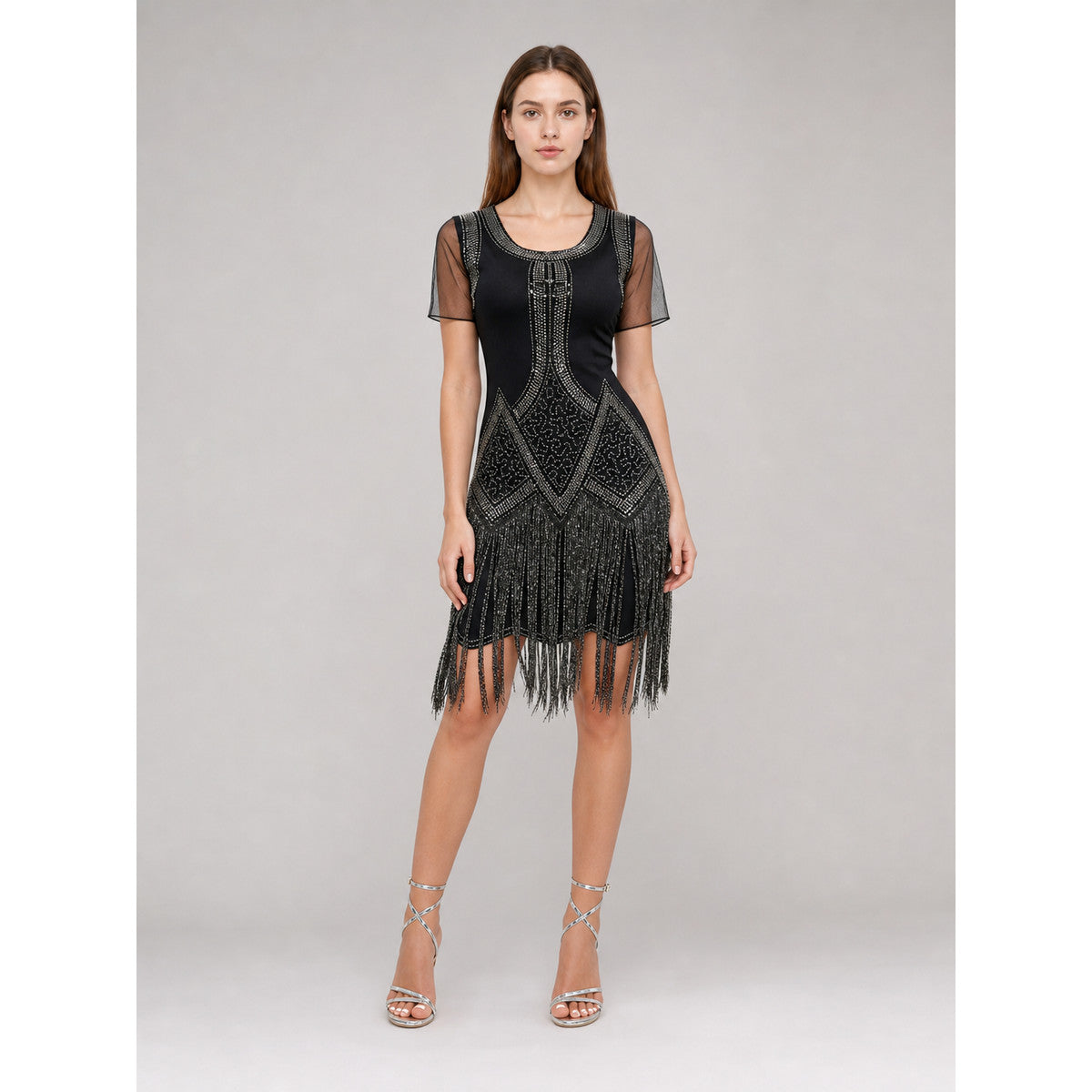 Vintage Fringe and Sequin Party Dress