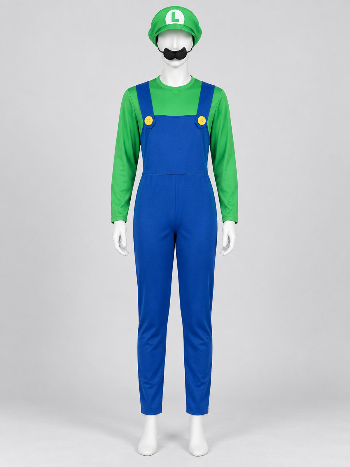 Mario Carnival Costume, Green and Blue, with Hat and Beard