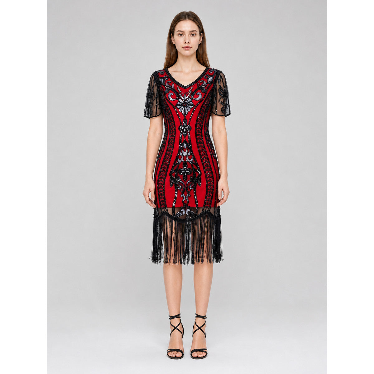 Vintage Fringe and Sequin Flapper Dress