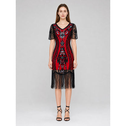 Vintage Fringe and Sequin Flapper Dress