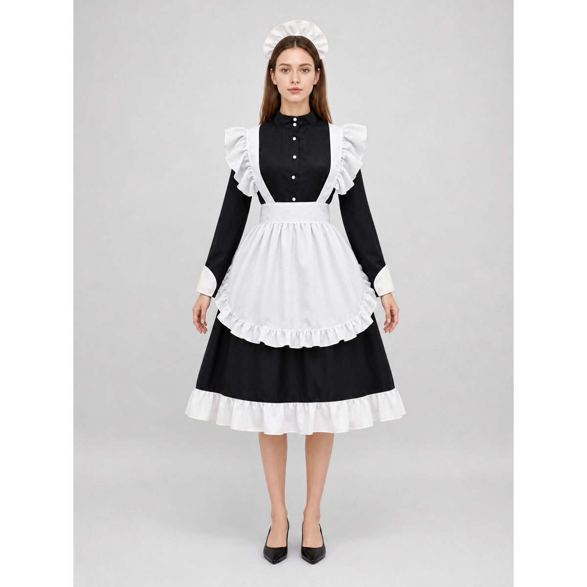 Costume Dress with White Apron and Headpiece
