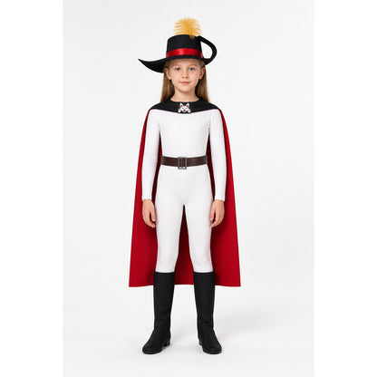 Red Carnival Costume with Cape and Hat main product view