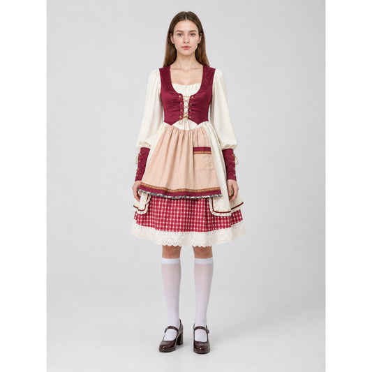 European-Style Costume Dress with Sleeves