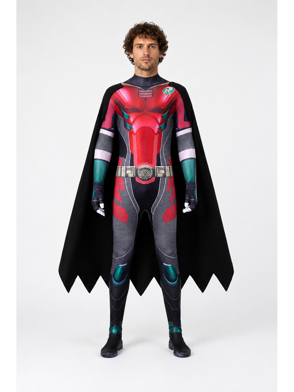 Robin Cosplay Costume with Cape and Jumpsuit main product view