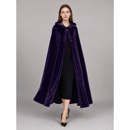 Purple Hooded Carnival Cloak for Cosplay