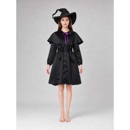 Halloween Witch Costume with Cape and Hat