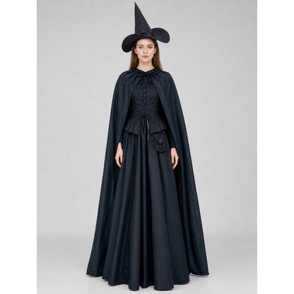Witch Costume with Cloak and Pointed Hat