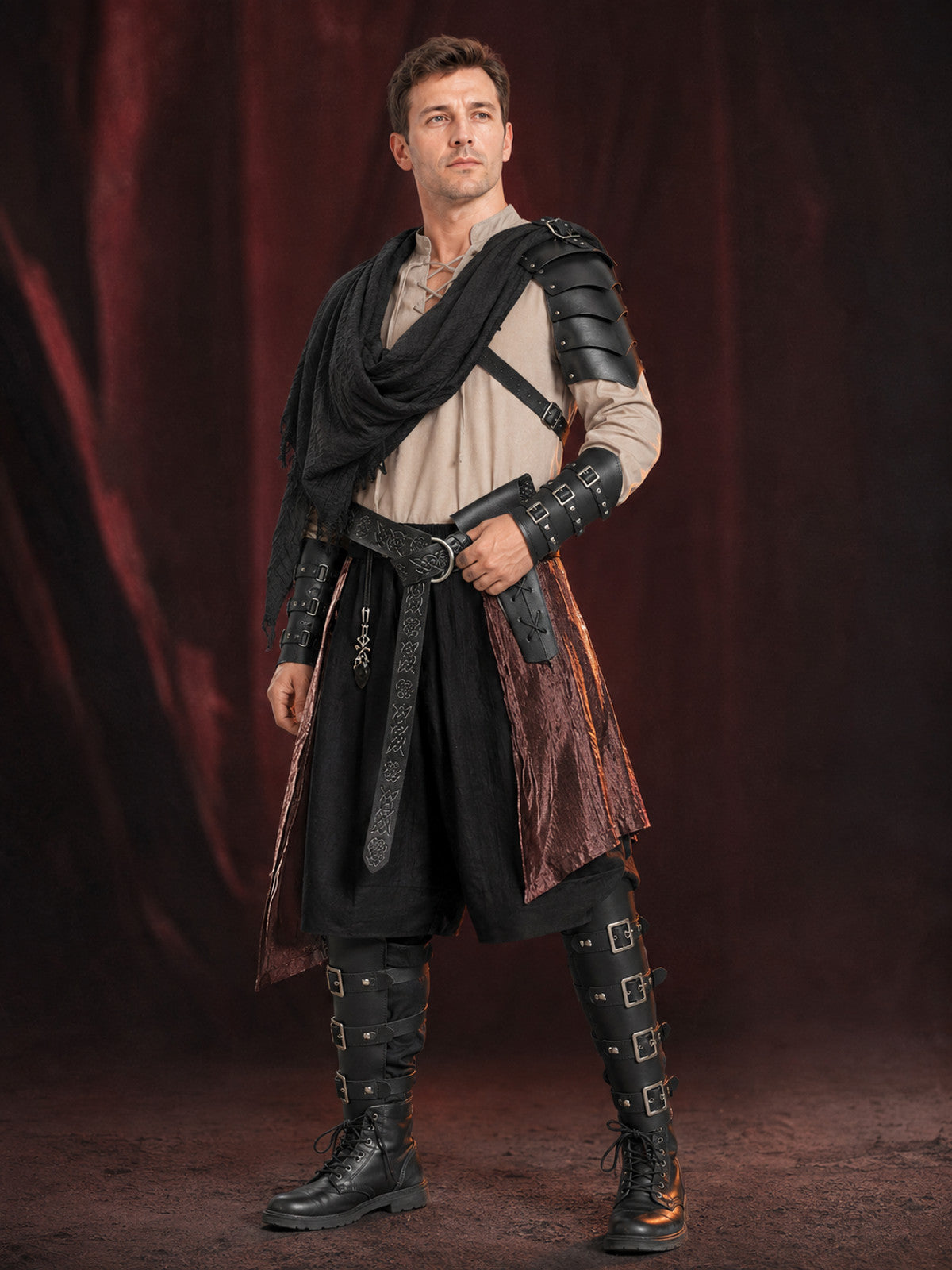 Medieval Viking Costume with Belt for Cosplay main product view