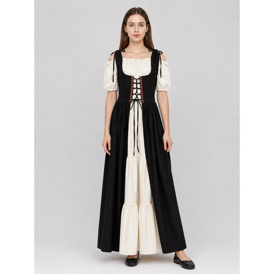 Medieval-style dress costume, 2-piece set