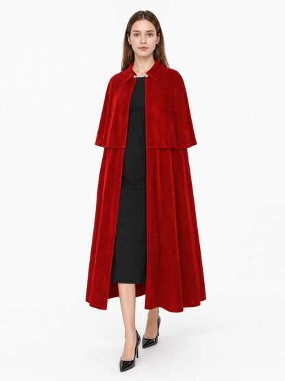Red Vampire Costume Cape for Halloween front view