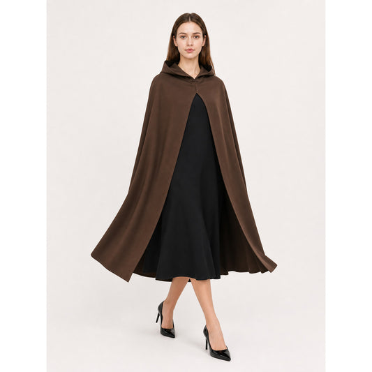 Brown Hooded Carnival Cloak