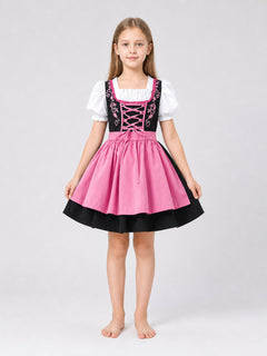 Children's costume set: dress, apron, and accessories