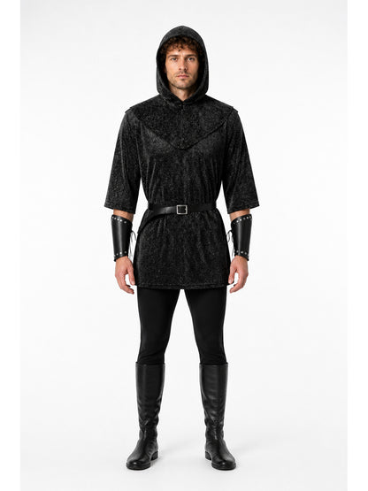 Medieval Carnival Costume with Hood and Belt main product view