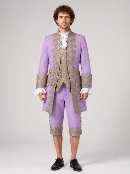 Purple Historical-Style Cosplay Costume on-model view