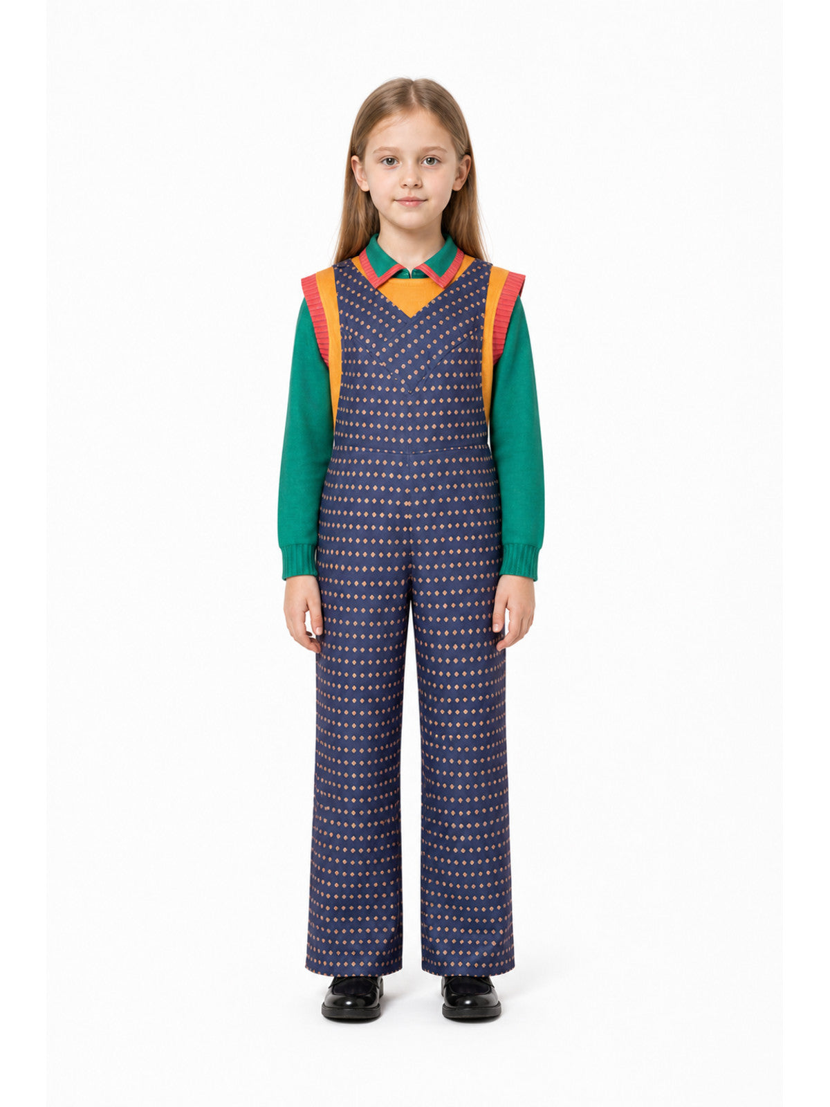 Cosplay Jumpsuit with a Colorful Collar main product view