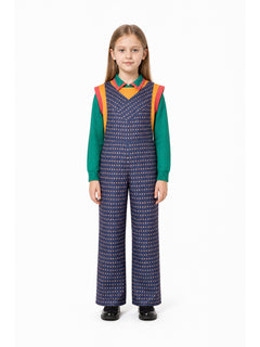 Cosplay Jumpsuit with a Colorful Collar