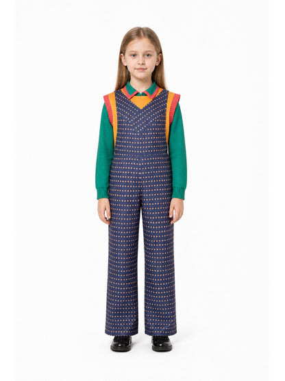 Cosplay Jumpsuit with a Colorful Collar main product view