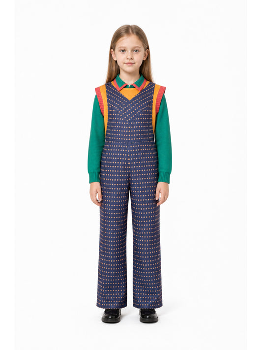 Cosplay Jumpsuit with a Colorful Collar main product view