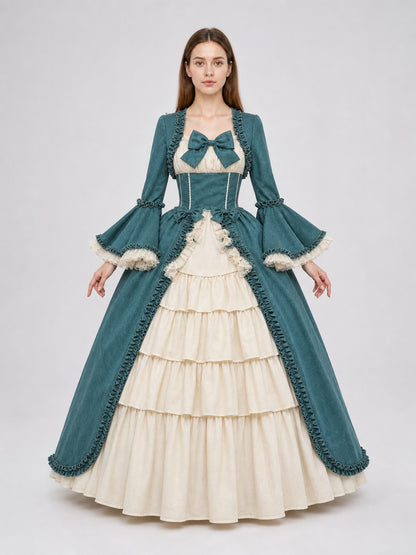 Gothic Victorian-Style Dress with Bow front view