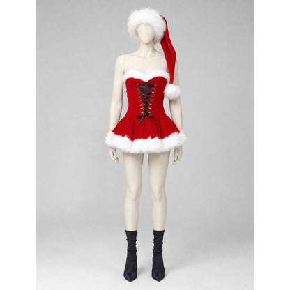 Christmas Costume with Fur Trim