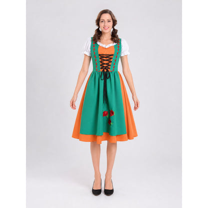 Folk-Style Embroidered Carnival Dress