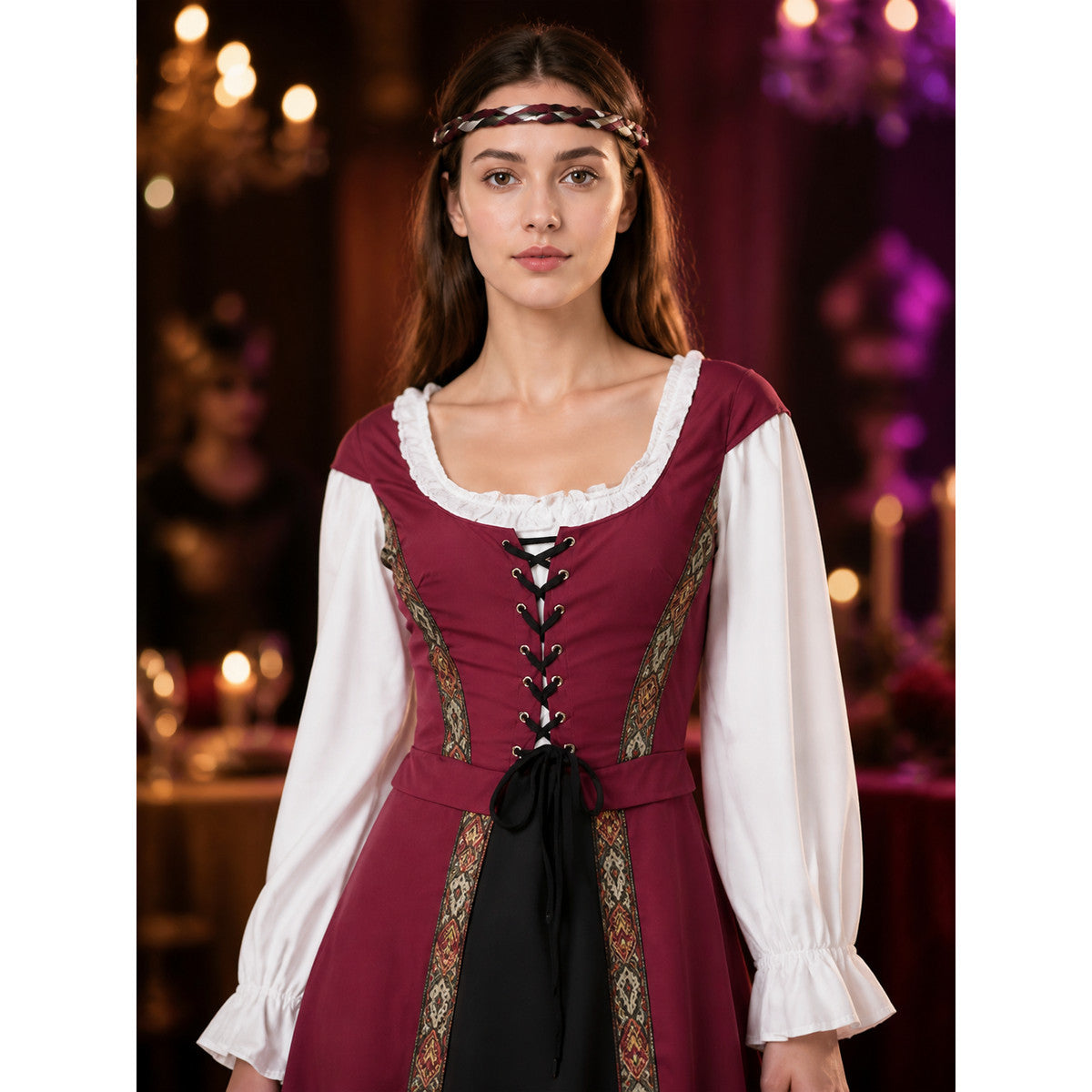Red Princess Costume for Halloween on-model view