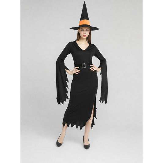 Halloween Witch Costume with Hat and Belt