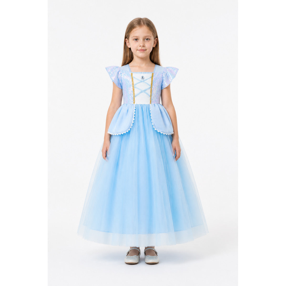Blue Glitter Halloween Dress main product view