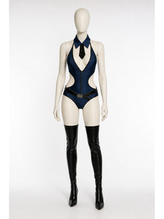 Erotic police-style jumpsuit with zipper